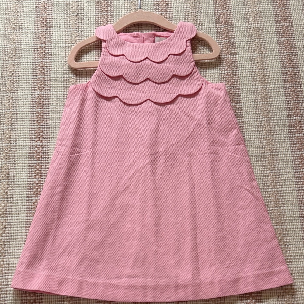 Jacadi Girls Scalloped Neck A-Line Dress